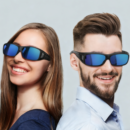 Connor S. - Bloomoak Ice Blue Mirrored Fit Over Polarised Sunglasses