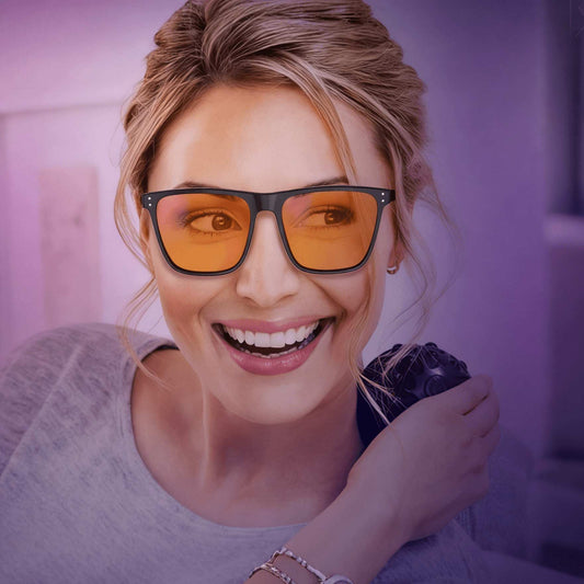 Ellie T. - Bloomoak Orange Blue Light Glasses