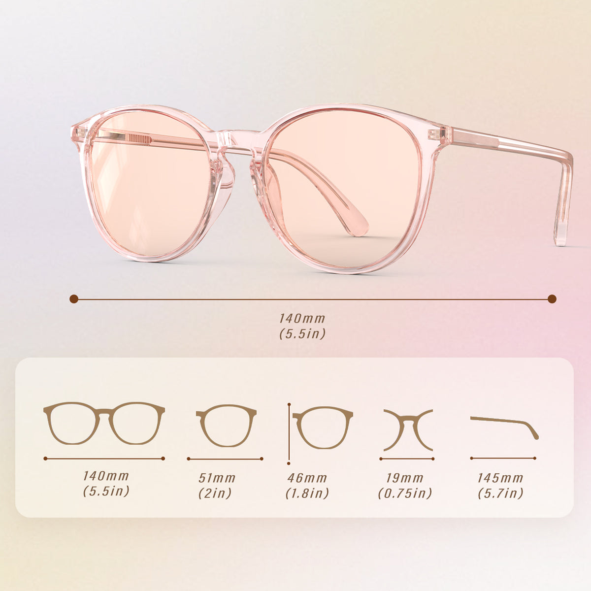 Nina P. - Bloomoak Light Pink Blue Light Glasses Prescription