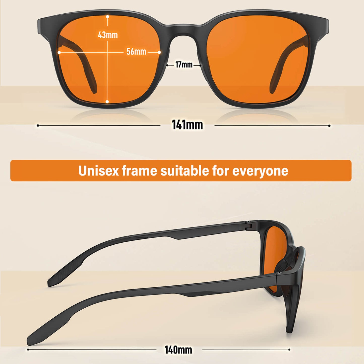 Ellie T. - Gafas graduadas Bloomoak Orange Blue Light