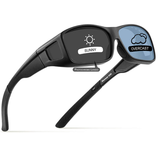 Bloomoak Fit Over Prescription Glasses,100% UV400 Protection/Anti-Glare/Wrap-around/Polarized Sunglasses - Bloomoak