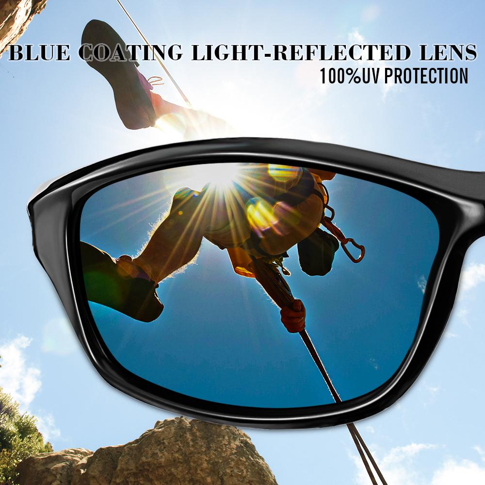 Bloomoak Polarized Sport Sunglasses - UV 400 Protection /Fit for Cycling/Driving(Black Lenses) - Bloomoak