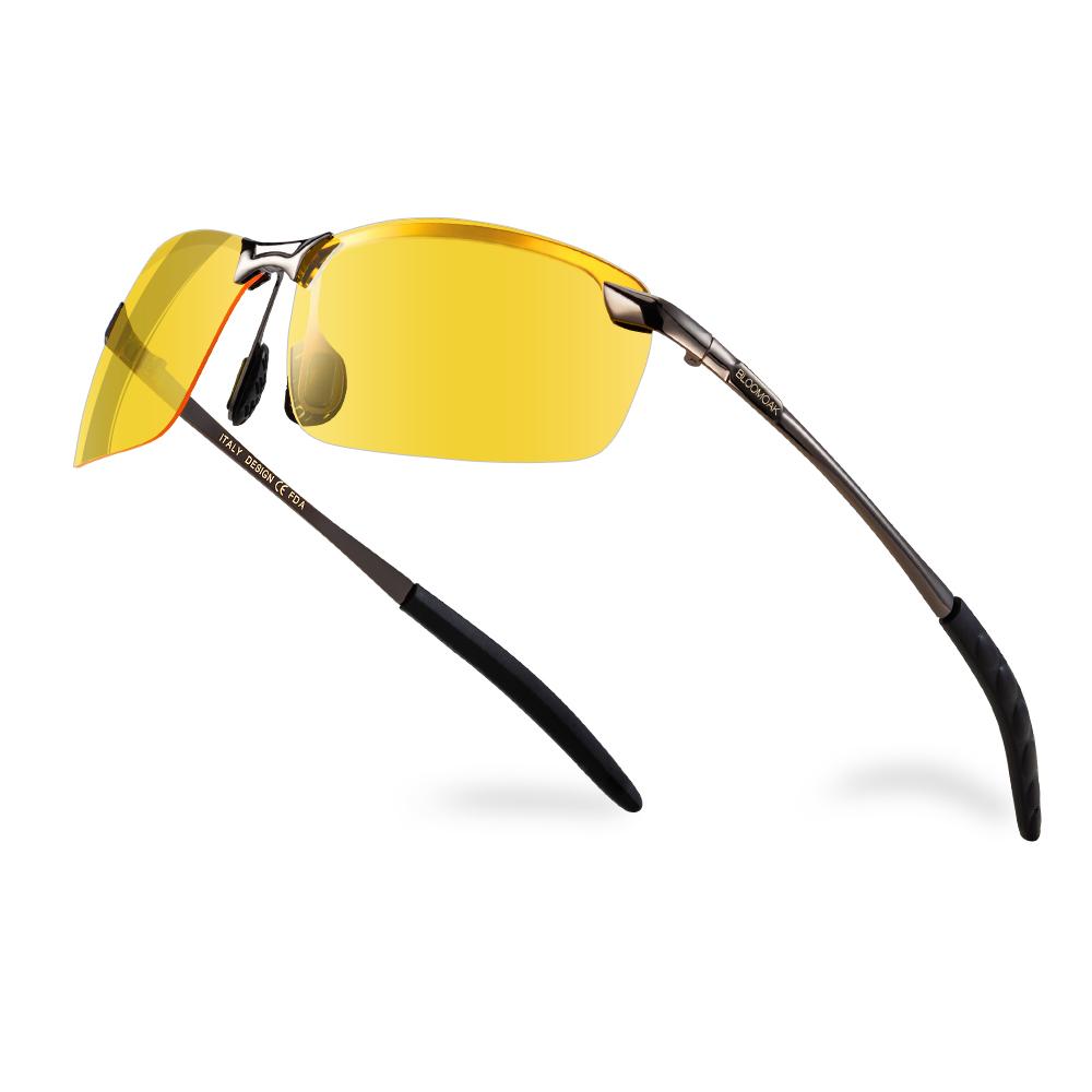 Night Driving Glasses, HD Night Vision Polarized Driving Glasses for Fishing | Risk Reducing | Anti-Glare Driver Night Drive Glasses for UV400 Eyes Protection Ultra Light - Bloomoak