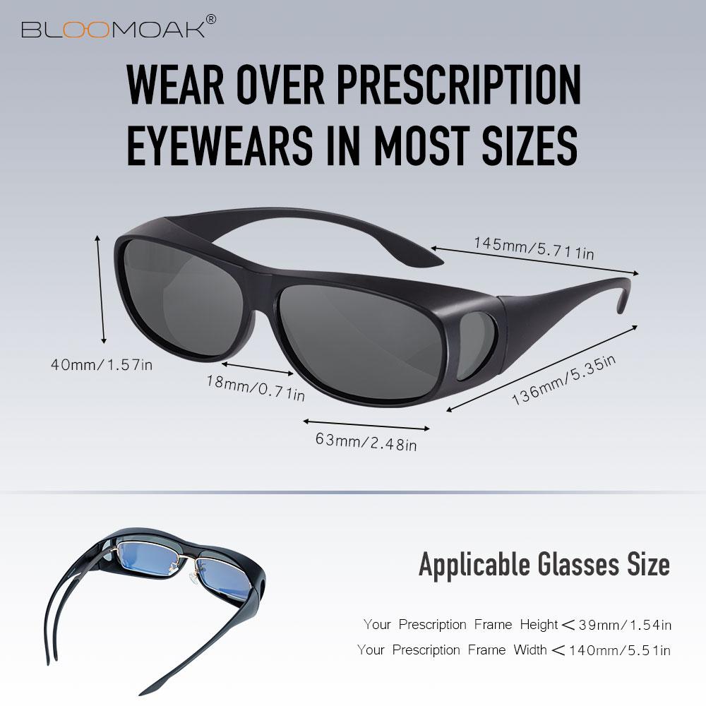 Polarized Over Glasses Anti-Glare UV 400 Protection - Wrap Around Sunglasses - Bloomoak
