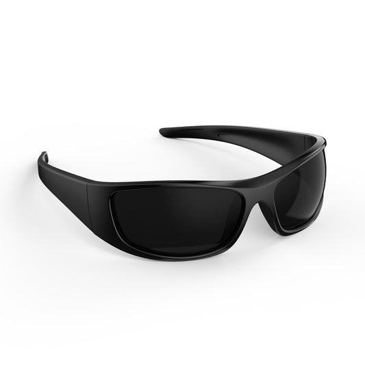 Blake K. - Bloomoak Matte Black Wraparound Sunglasses