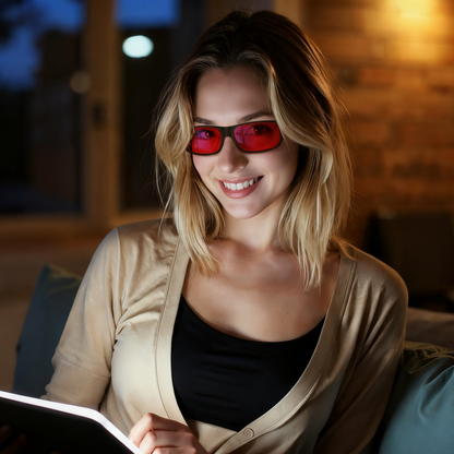 Eli J. - Bloomoak Red Fit Over Blue Light Glasses