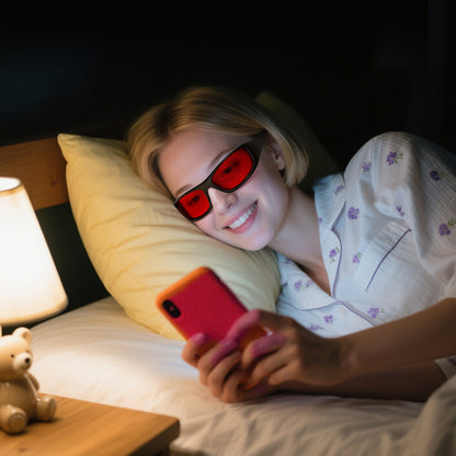 Iris V. - Bloomoak Red Wraparound Blue Light Glasses