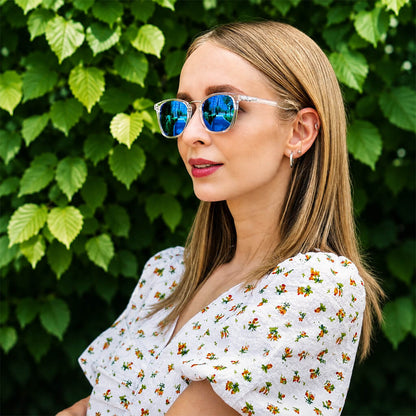 Hunter J. - Bloomoak Ice Blue Wraparound Sonnenbrille