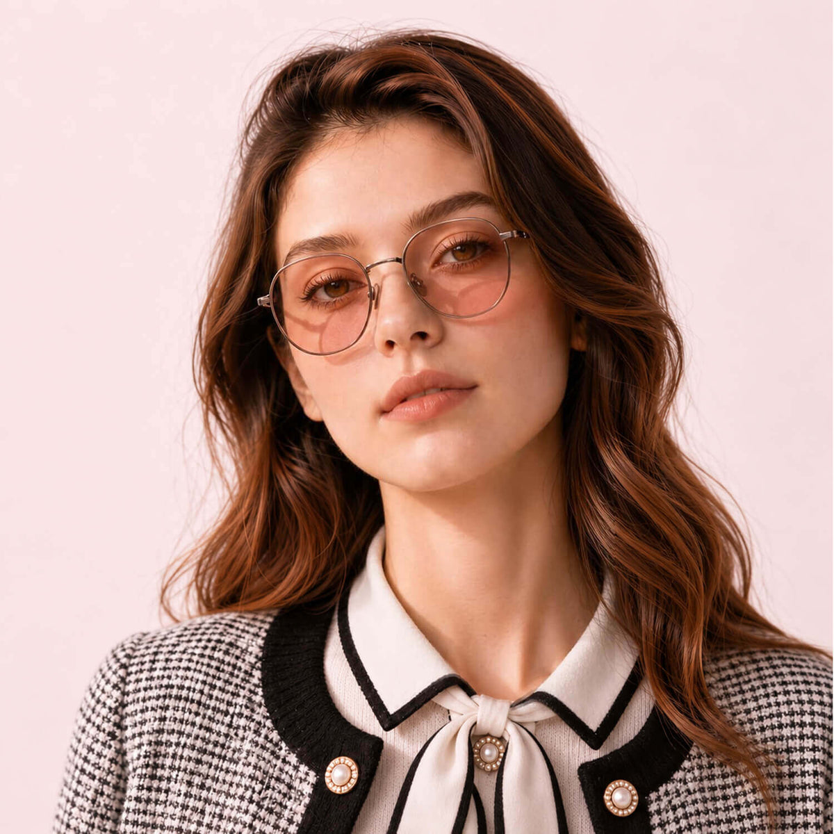 Tessa Z. - Bloomoak Light Pink Blue Light Glasses