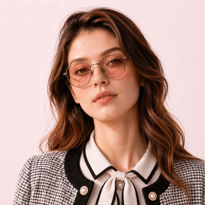 Tessa Z. - Bloomoak Light Pink Blue Light Glasses
