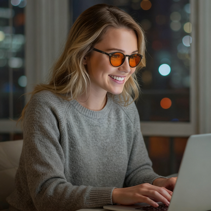 Ruby S. - Bloomoak Orange Blue Light Glasses