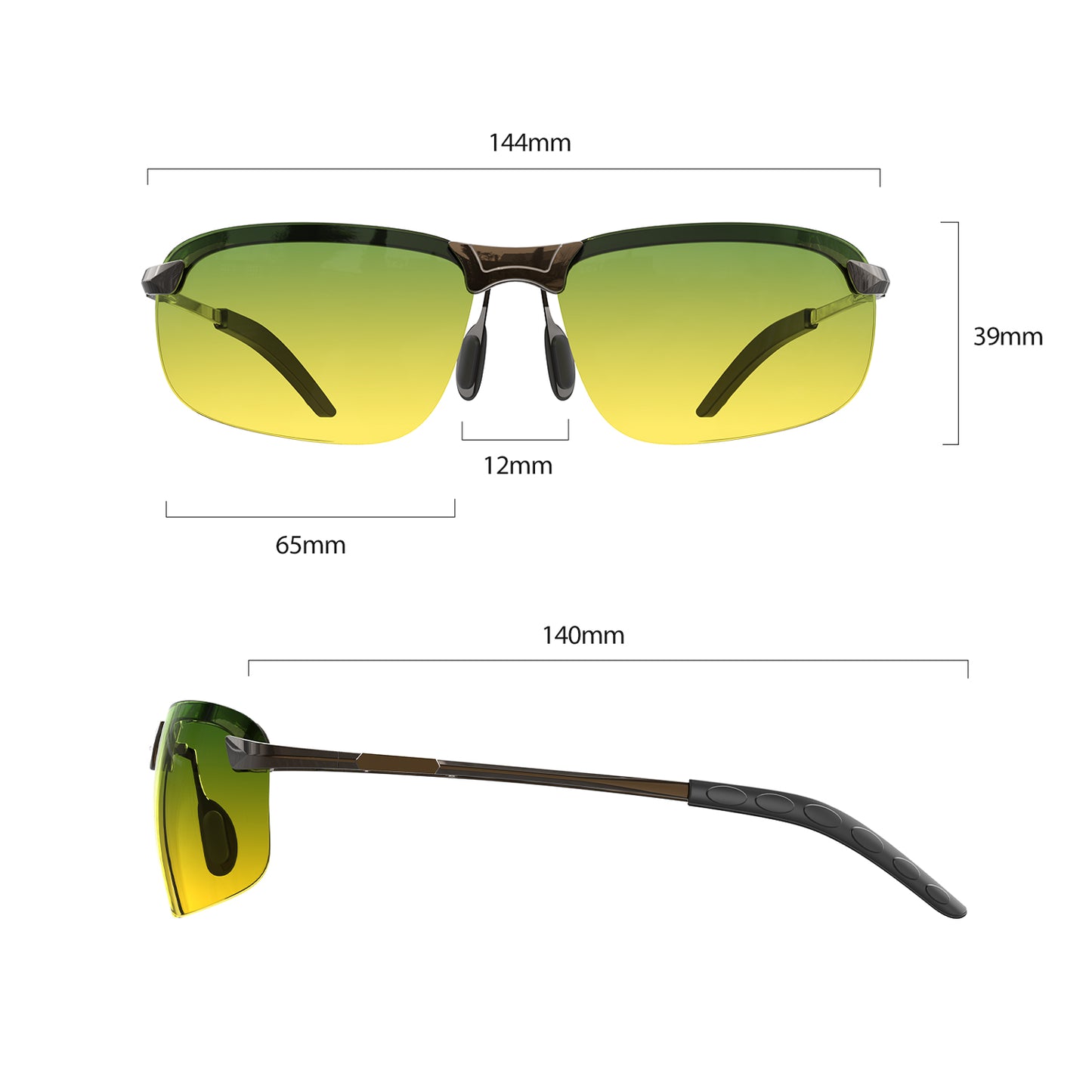 Adam C. - Bloomoak Gradient Green-Yellow Night Driving Glasses