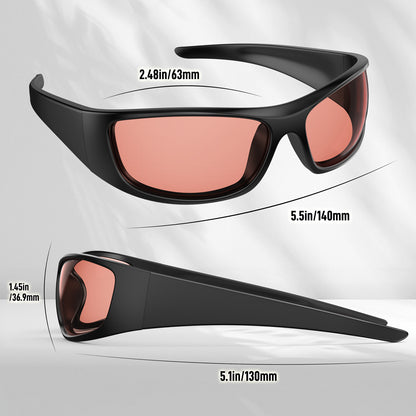 Arlo S. - Bloomoak Pink Wraparound Blue Light Glasses