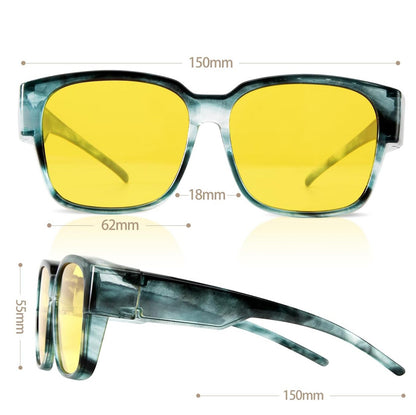 Ava J. - Bloomoak Clear Aqua Fit Over Night Driving Glasses