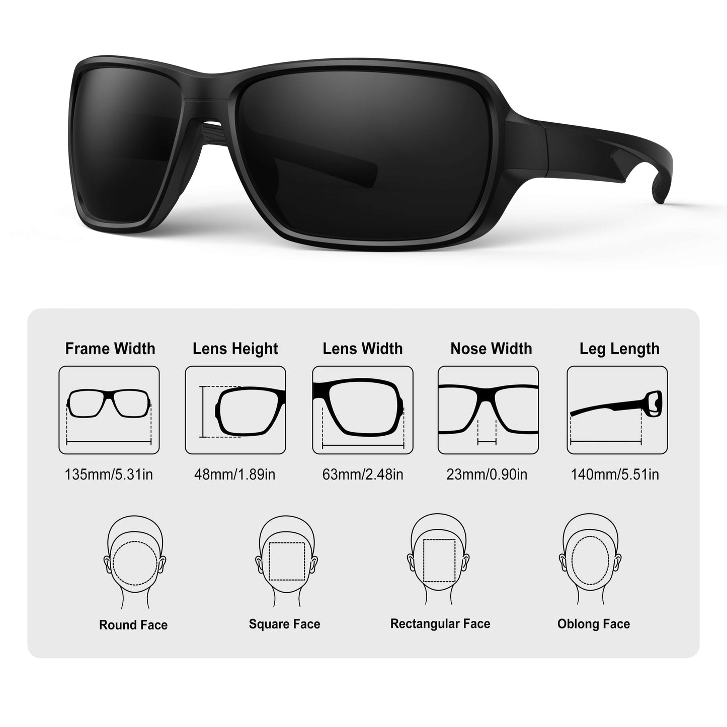 Carter P. - Bloomoak Super Dark Wraparound Sunglasses