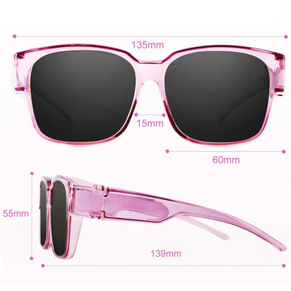 Chloe B. - Bloomoak Transparent Purple Fit Over Polarised Sunglasses