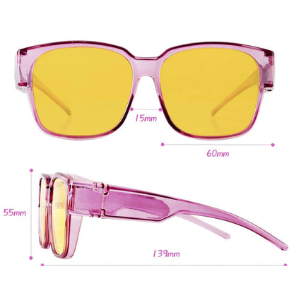 Lily S. - Bloomoak Transparent Purple Fit Over Night Driving Glasses