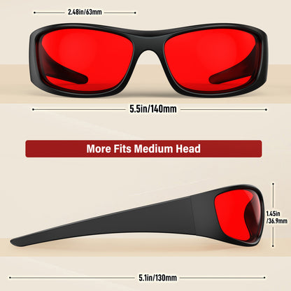 Iris V. - Bloomoak Red Wraparound Blue Light Glasses