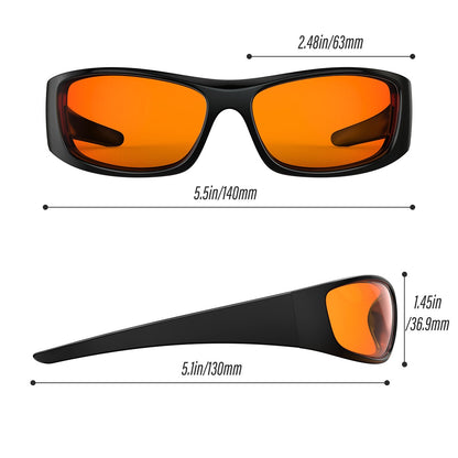 Kai T. - Bloomoak Orange Wraparound Blue Light Glasses