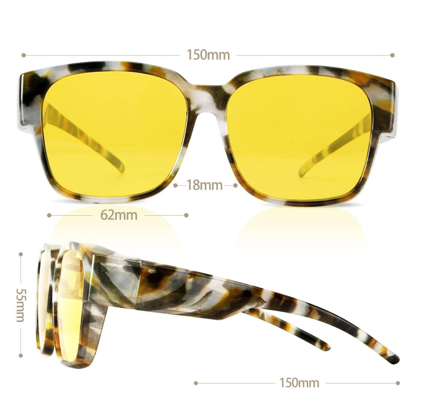 Maya L. - Bloomoak Marble Tortoise Fit Over Night Driving Glasses