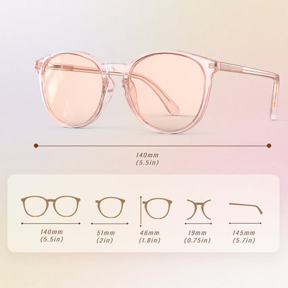 Nina P. - Bloomoak Light Pink Blue Light Glasses
