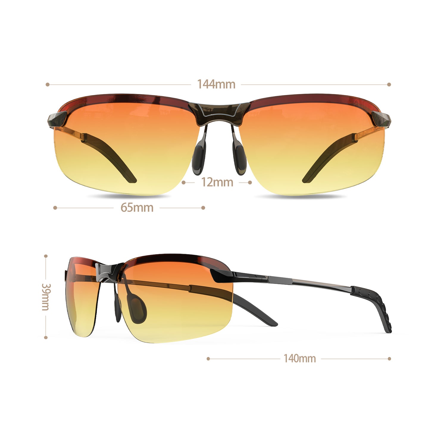 Victor S. - Bloomoak Gradient Orange-Yellow Night Driving Glasses