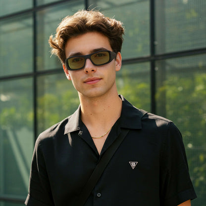 Arlo S. - Gafas de luz azul envolventes de color rosa Bloomoak