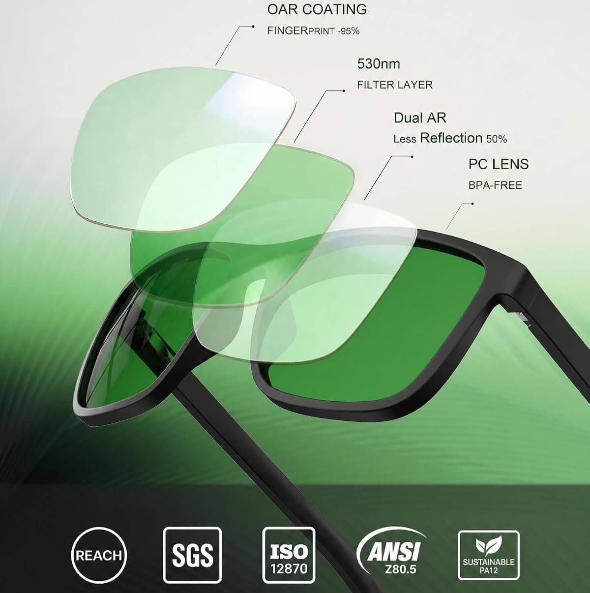 Hugo K. - Bloomoak Green Blue Light Glasses