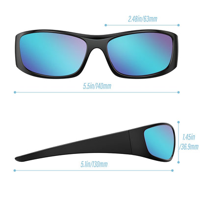 Hunter J. - Bloomoak Ice Blue Wraparound Sunglasses