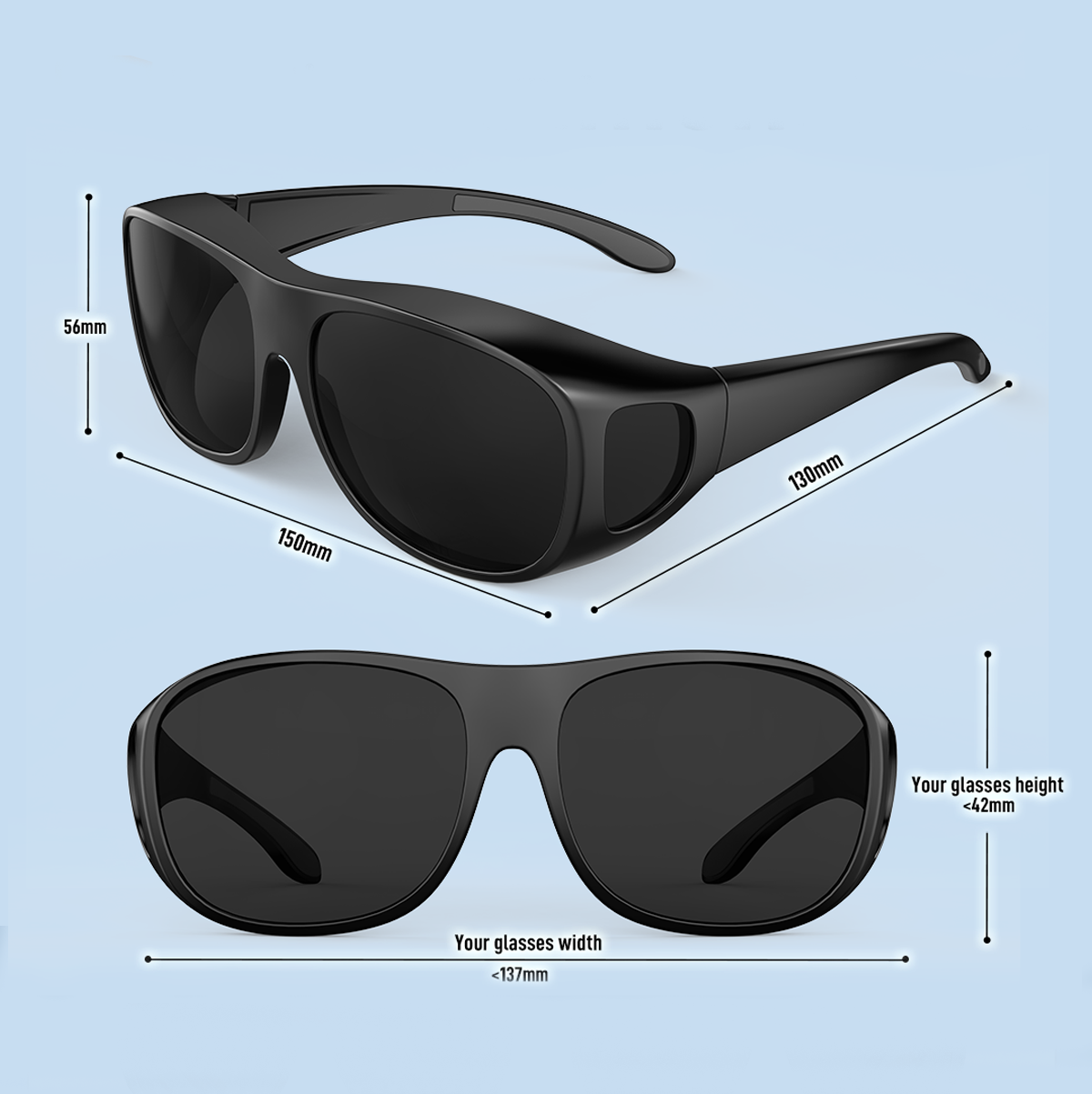 Jack S. - Bloomoak XL Wraparound Fit Over Polarised Sunglasses