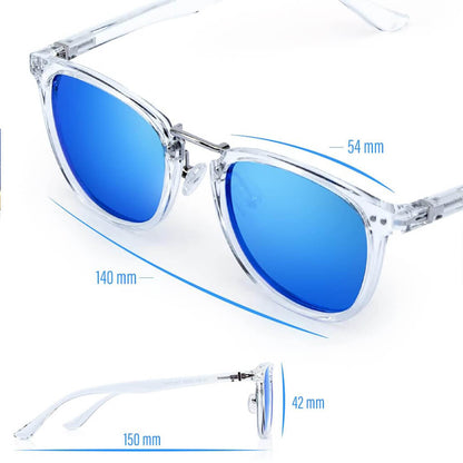 Hunter J. - Bloomoak Ice Blue Wraparound Sonnenbrille