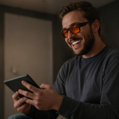 Theo M. - Bloomoak Orange Fit Over Blue Light Glasses