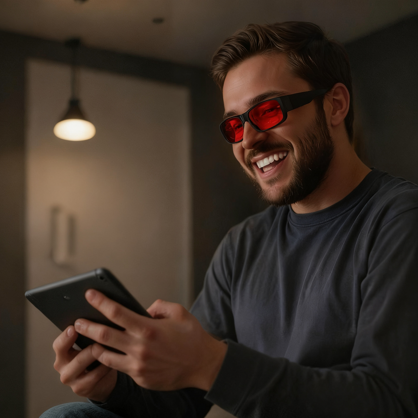 Eli J. - Bloomoak Red Fit Over Blue Light Glasses