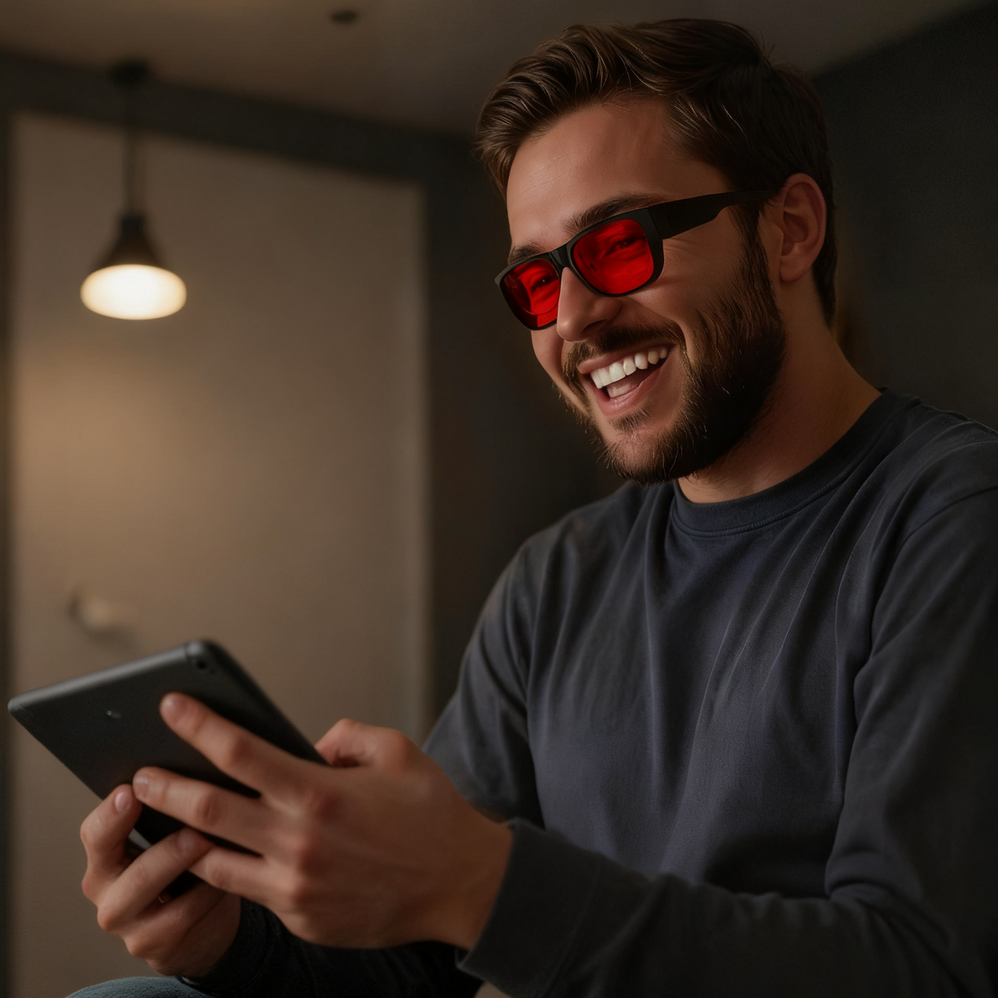 Nova C. - Bloomoak Red Fit Over Blue Light Glasses