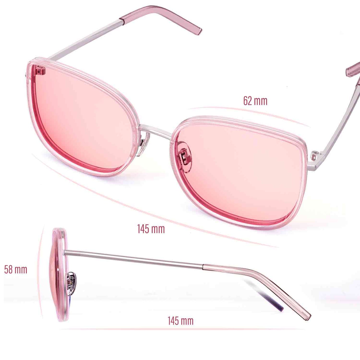 Sienna V. - Bloomoak Pink Polarized Sunglasses