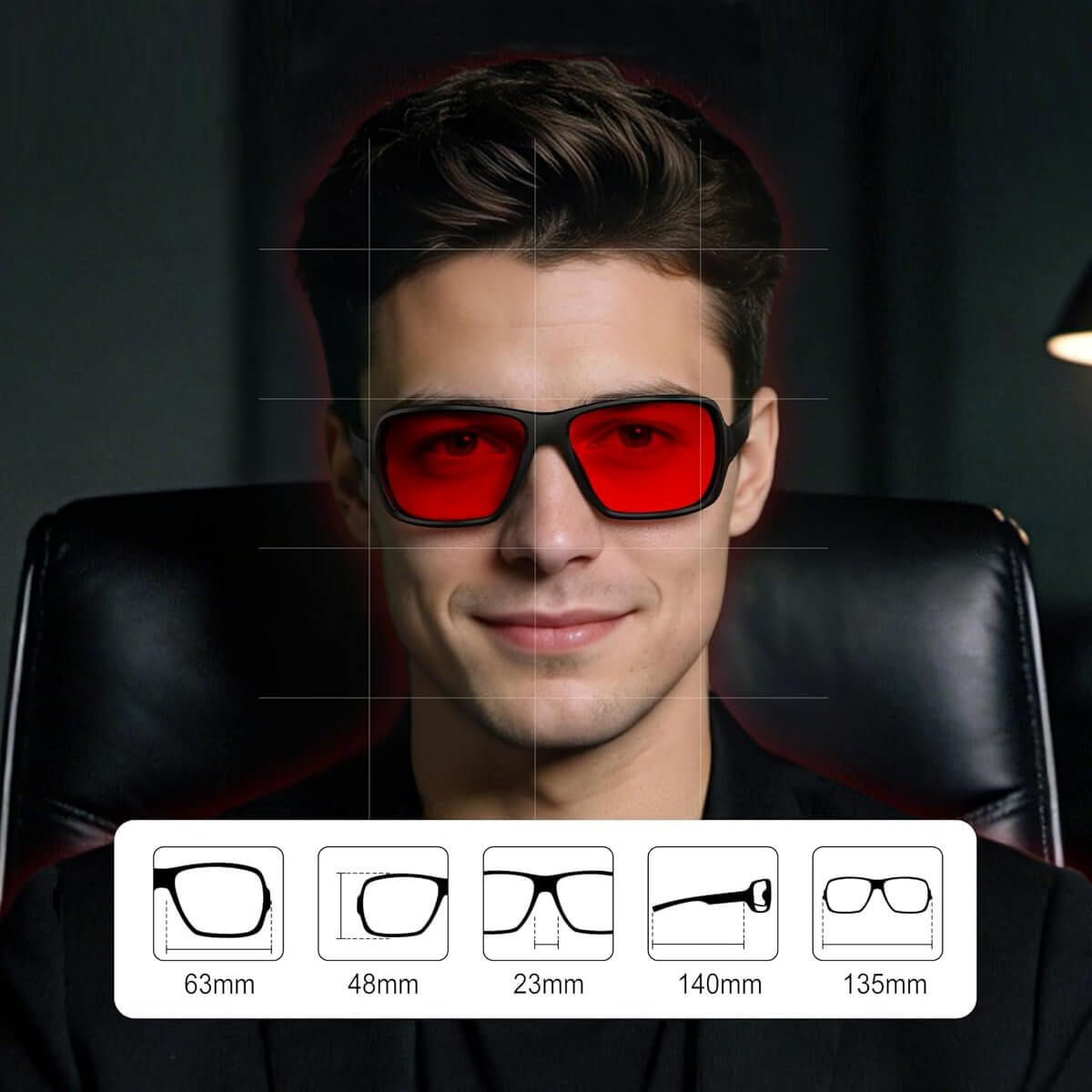 Soren P. - Bloomoak Red Wraparound Blue Light Glasses