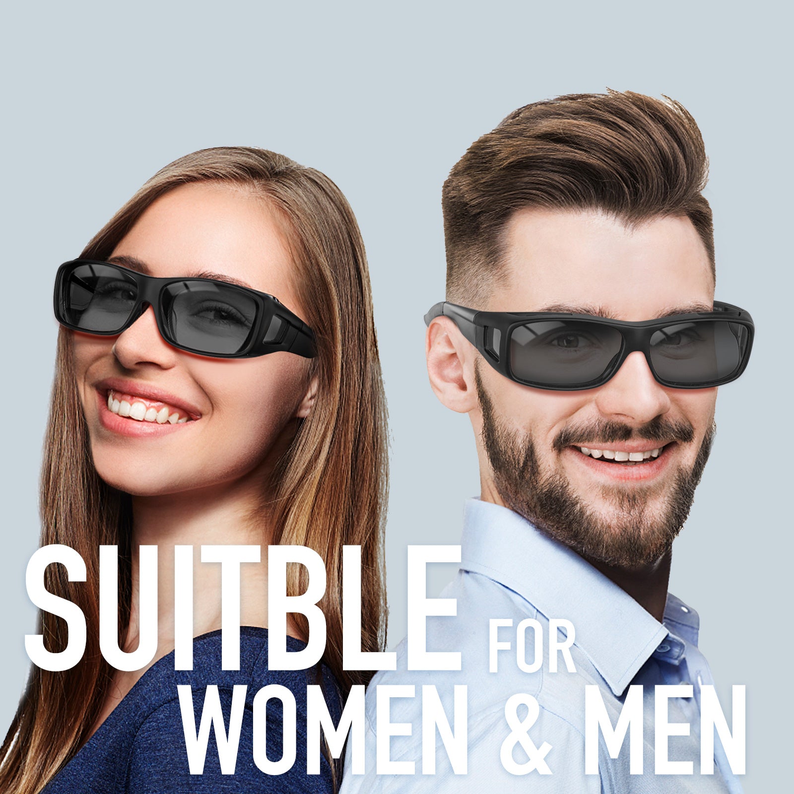 Anti glare over glasses shop