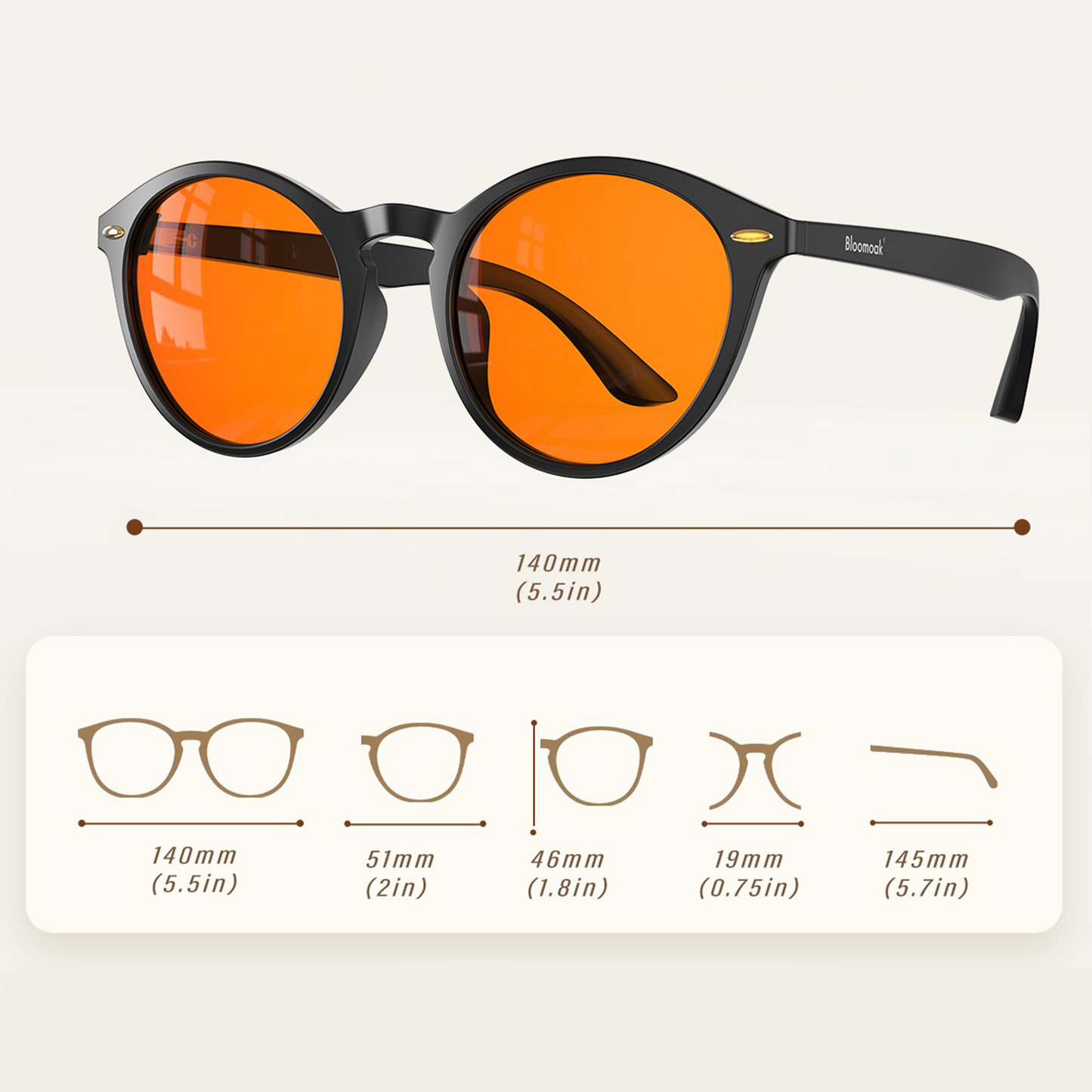 Ruby S. - Bloomoak Orange Blue Light Glasses