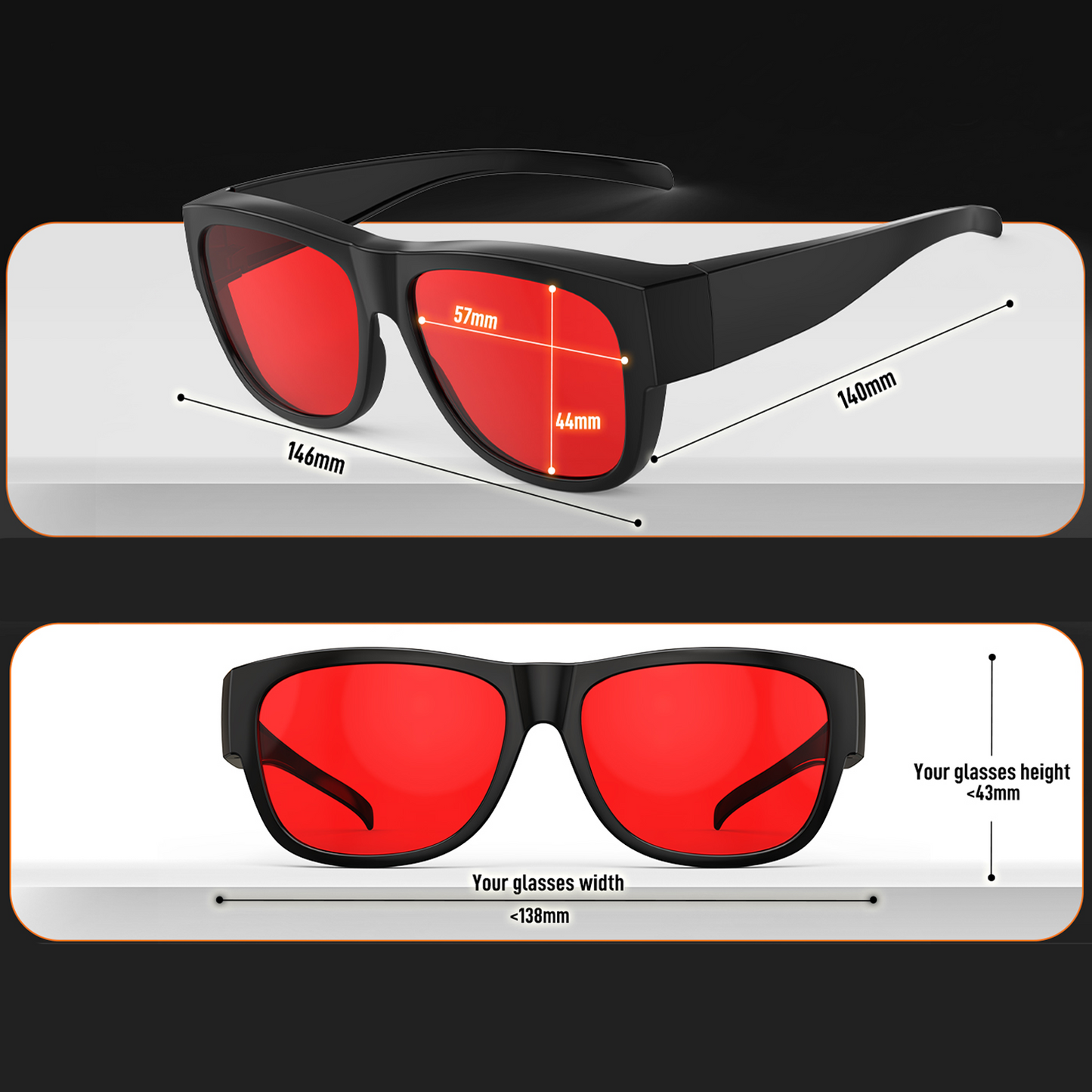 Nova C. - Bloomoak Red Fit Over Blue Light Glasses