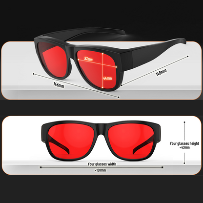Nova C. - Bloomoak Red Fit Over Blue Light Glasses