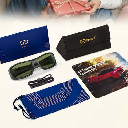 Arlo S. - Gafas de luz azul envolventes de color rosa Bloomoak