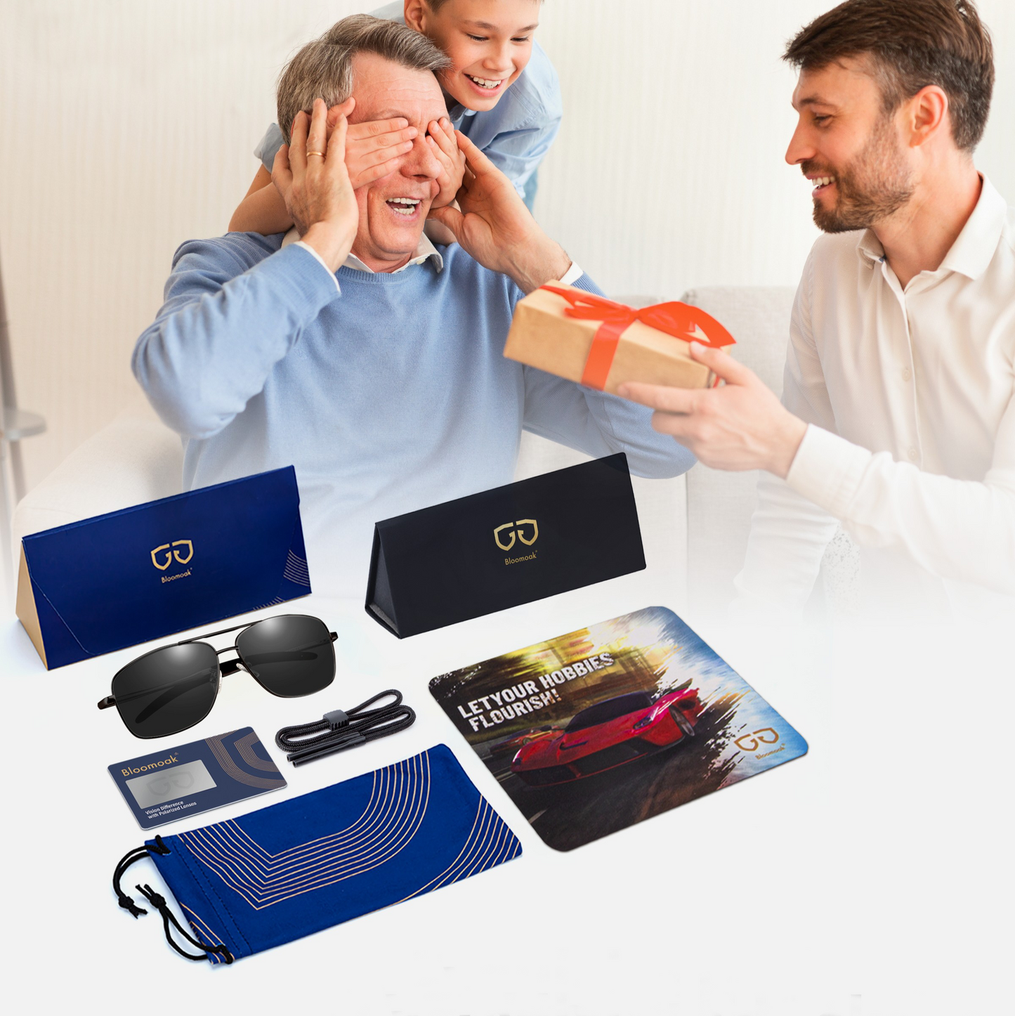 Ethan J. - Bloomoak Black Aviator Polarised Driving Sunglasses