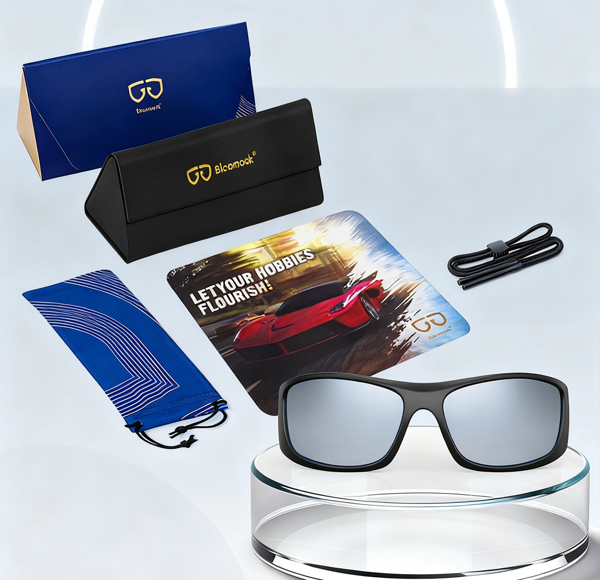 Leo M. - Bloomoak Mirror Silver Wraparound Sunglasses