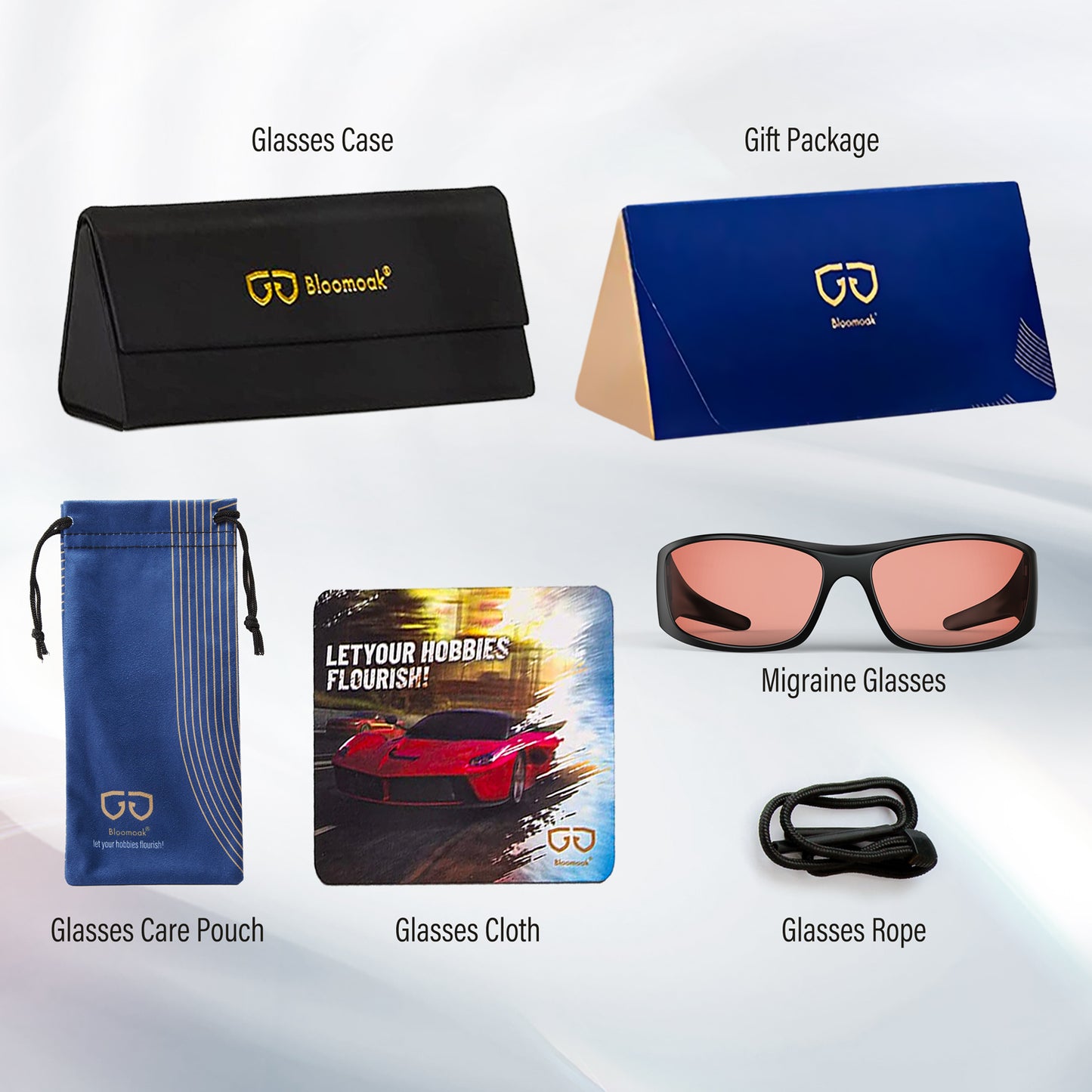 Arlo S. - Bloomoak Pink Wraparound Blue Light Glasses