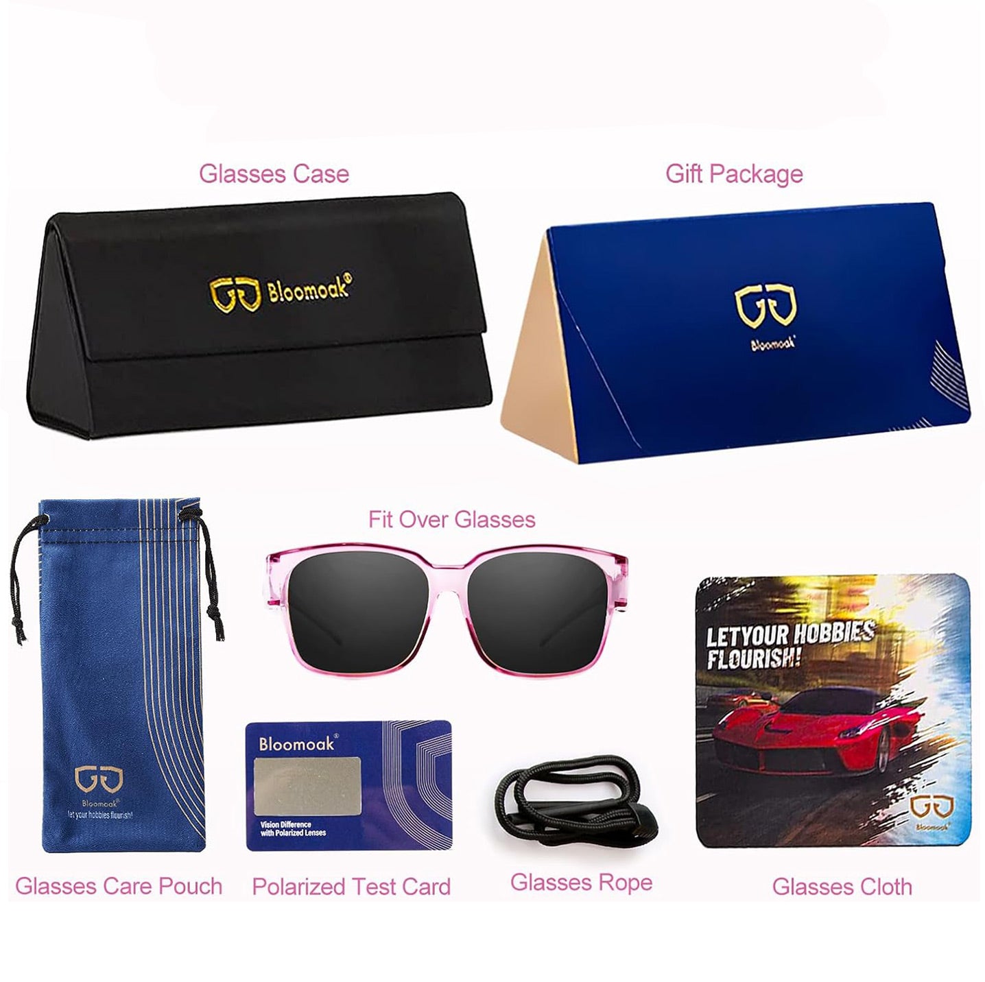 Chloe B. - Bloomoak Transparent Purple Fit Over Polarised Sunglasses