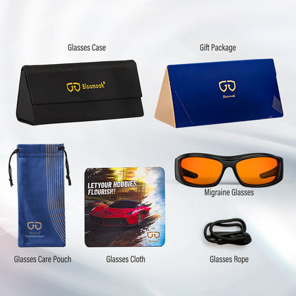 Kai T. - Bloomoak Orange Wraparound Blue Light Glasses