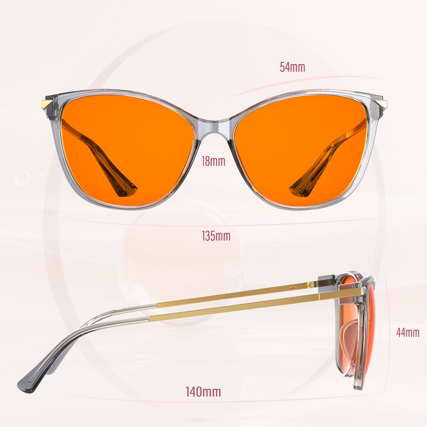 Aria P. - Bloomoak Orange Blue Light Glasses