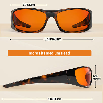 Mia P. - Bloomoak Orange Wraparound Blue Light Glasses