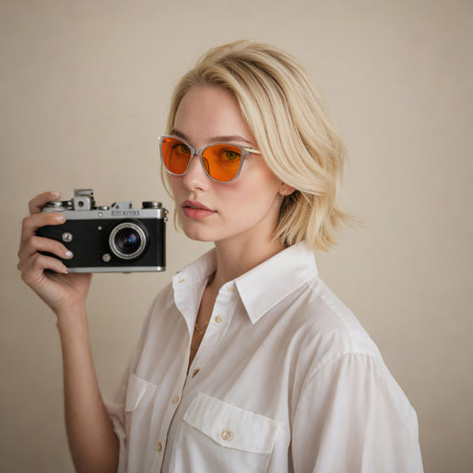 Aria P. - Bloomoak Orange Blue Light Glasses