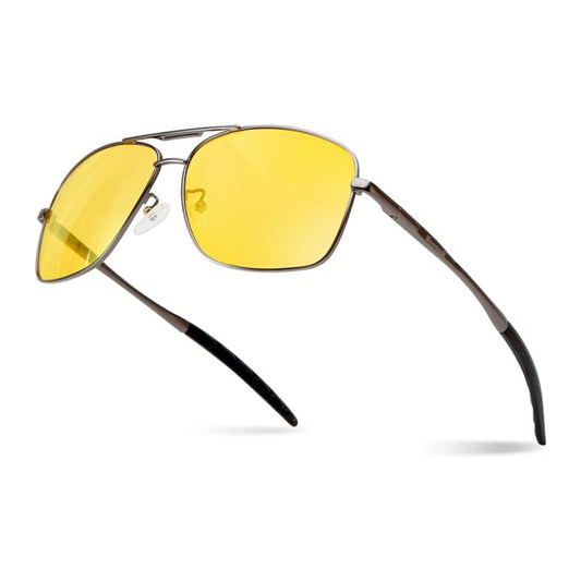 Bloomoak Night Vision Glasses for Driving, Ultra Lightweight Rectangular Polarized UV400 Protection